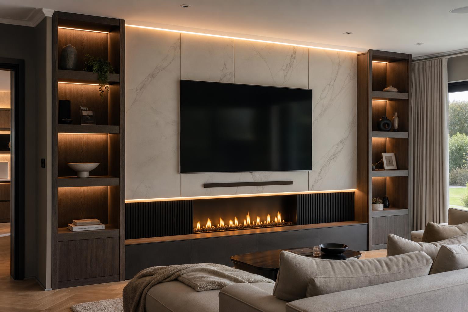 Luxury media wall installed offer