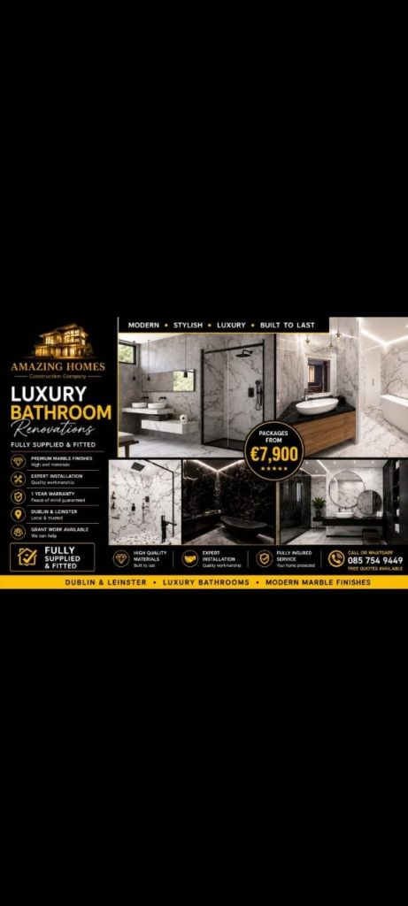 Luxury bathroom renovation by Amazing Homes